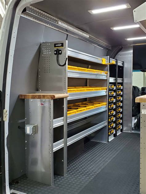 steel cabinet for tool storage in cargo van|cargo van bins and racks.